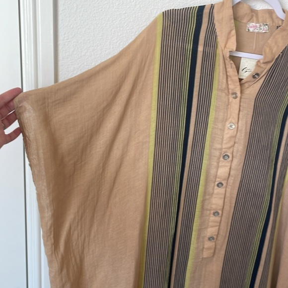 Free People Vacation Mode Kaftan NWT in Natural One Size - Picture 6 of 11